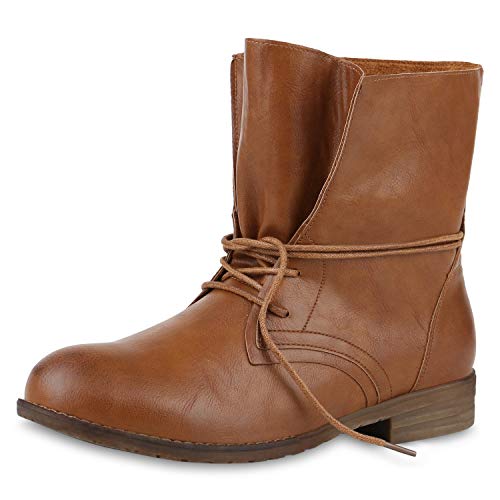 SCARPE VITA Bequeme Damen Stiefeletten Stiefel Reiterstiefel Basic 164140 Braun 39 von SCARPE VITA