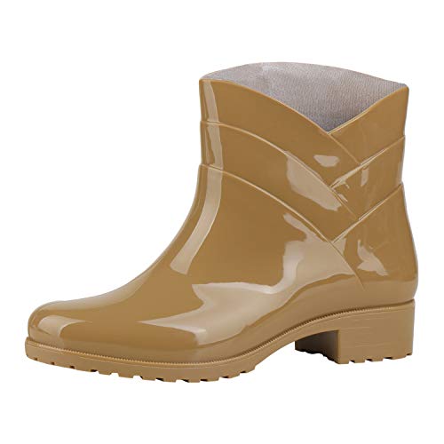 SCARPE VITA Damen Gummistiefel Profilsohle Stiefel Regen Schuhe 172762 Khaki 39 von SCARPE VITA