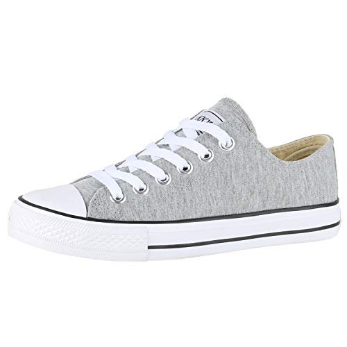 SCARPE VITA Damen Sneaker Low Canvas Schuhe Basic Turnschuhe Schnürer Freizeit Sportschuhe 172908 Hellgrau Grey 41 SCARPE VITA Damen Sneaker Low Canvas Schuhe Basic Turnschuhe Schnürer Freizeit Sportschuhe 172908 Hellgrau Grey 41 von SCARPE VITA