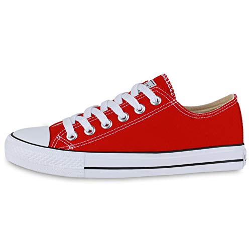 SCARPE VITA Damen Sneakers Freizeit Schuhe Stoffschuhe Sportschuhe 172880 Rot 37 von SCARPE VITA