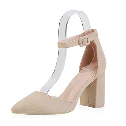 SCARPE VITA Damen Spitze Pumps Chunky High Heels Party Schuhe Wildleder-Optik Abendschuhe Elegante Metallic Absatzschuhe 199907 Beige 41 SCARPE VITA Damen Spitze Pumps Chunky High Heels Party Schuhe Wildleder-Optik Abendschuhe Elegante Metallic Absatzschuhe 199907 Beige 41 von SCARPE VITA