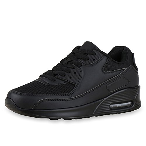SCARPE VITA Damen Sportschuhe Profilsohle Laufschuhe Fitness Runners 128227 Schwarz Total 38 von SCARPE VITA
