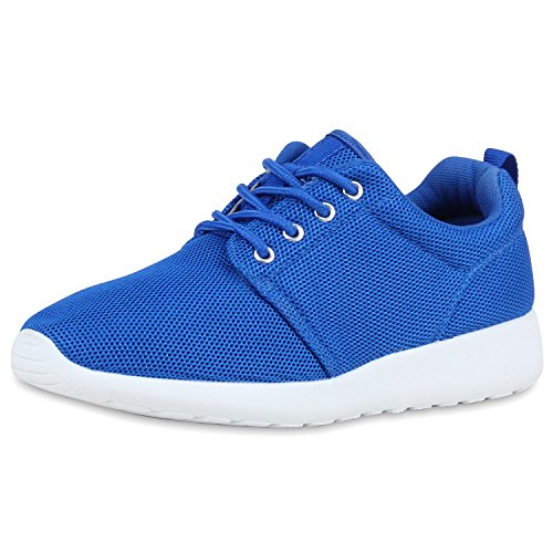 SCARPE VITA Damen Sportschuhe Trendfarben Runners Sneakers Laufschuhe 160470 Blau 37 von SCARPE VITA