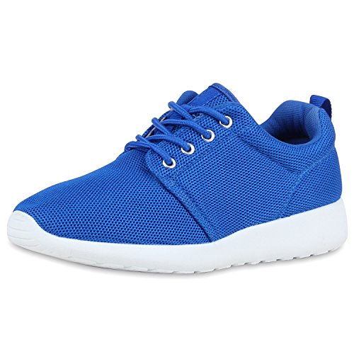 SCARPE VITA Damen Sportschuhe Trendfarben Runners Sneakers Laufschuhe 160470 Blau 38 von SCARPE VITA