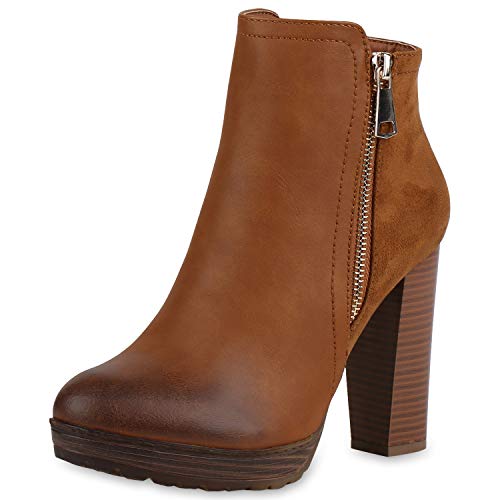 SCARPE VITA Damen Stiefeletten Plateau-Boots Zipper Holzoptikabsatz Schuhe 165793 Hellbraun Zipper 38 SCARPE VITA Damen Stiefeletten Plateau-Boots Zipper Holzoptikabsatz Schuhe 165793 Hellbraun Zipper 38 von SCARPE VITA