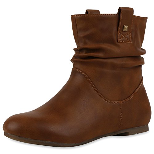 SCARPE VITA Gefütterte Damen Schlupfstiefel Nieten Stiefeletten Leder-Optik 165653 Hellbraun 38 SCARPE VITA Gefütterte Damen Schlupfstiefel Nieten Stiefeletten Leder-Optik 165653 Hellbraun 38 von SCARPE VITA