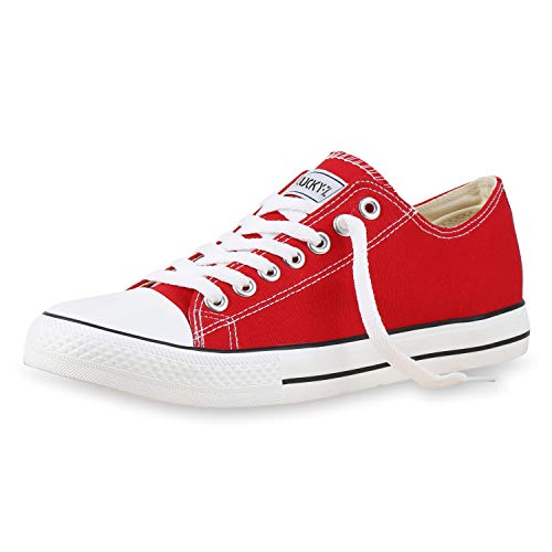 SCARPE VITA Herren Sneakers Kult Sportschuhe Schnürer Stoffschuhe 165772 Rot 41 von SCARPE VITA