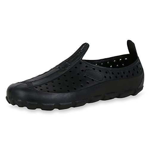 SCARPE VITA Kinder Badeschuhe Aqua Badesandalen Sommer Strandschuhe Cut Outs 166709 Schwarz 26/27 von SCARPE VITA