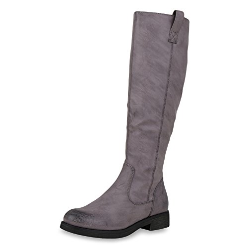 SCARPE VITA Klassische Stiefel Damen Schuhe Leicht Gefüttert Boots Profilsohle 165383 Grau 39 von SCARPE VITA
