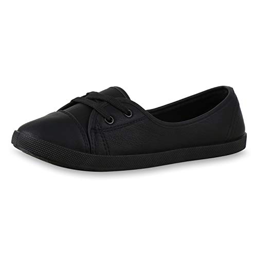 SCARPE VITA Sportliche Damen Ballerinas Bequeme Flats Basic 172750 Black Schwarz 38 von SCARPE VITA