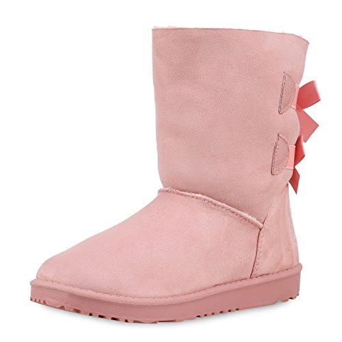 SCARPE VITA Warm Gefütterte Damen Stiefel Boots Schlupfstiefel Schuhe 165744 Rosa 40 von SCARPE VITA