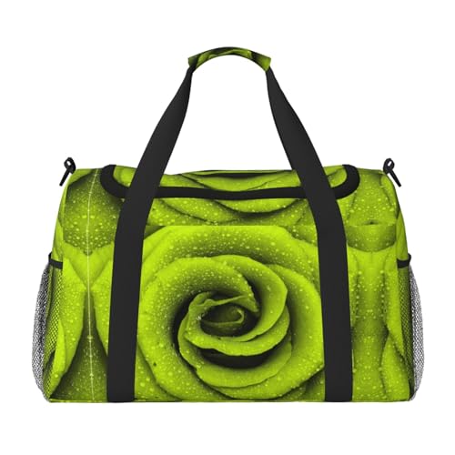 Green Rose Handtasche, Umhängetasche, Reisetasche, Reisetasche, Sporttasche, für Damen und Herren, Schwarz , Einheitsgröße Green Rose Handtasche, Umhängetasche, Reisetasche, Reisetasche, Sporttasche, für Damen und Herren, Schwarz , Einheitsgröße von SCAUA