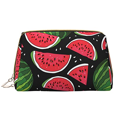 Make-up-Tasche, leuchtet im Dunkeln, groß, tragbar, Kosmetiktasche, Reise-Organizer, wasserdichte Kulturbeutel, wassermelone, Einheitsgröße von SCAUA