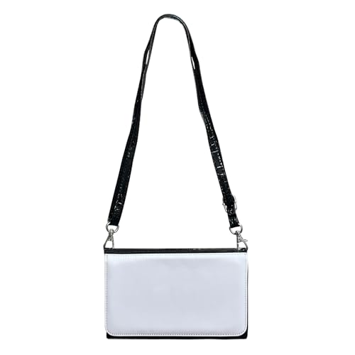 3 Pack Sublimation Blank Wallet mit Schultergurt Damen Reißverschluss Kartenhalter Aufbewahrungstasche Sublimation PU Leder Damen Reise Clutch Armband DIY Handwerk Umhängetasche, silber, von SCCFMM