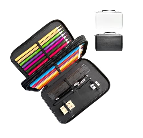SCCFMM 5 Stück Sublimationsdruck-Rohlinge PU-Leder Reißverschluss Kosmetiktaschen Federmäppchen Größere Kapazität Mehrzweck-DIY Wärmeübertragung Druck Schreibwaren Tasche Kulturbeutel für Sublimation von SCCFMM