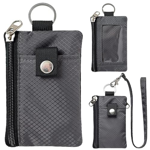 Brustbeutel mit RFID Schutz, Anti-Diebstahl Unisex Umhängetasche Weicher Brusttasche Wasserdicht Reisegeldbeutel, Verstellbarem Mini Umhängebeutel für Herren Damen, Kreditkarten Münzen Geld (Grau) von SCDZY