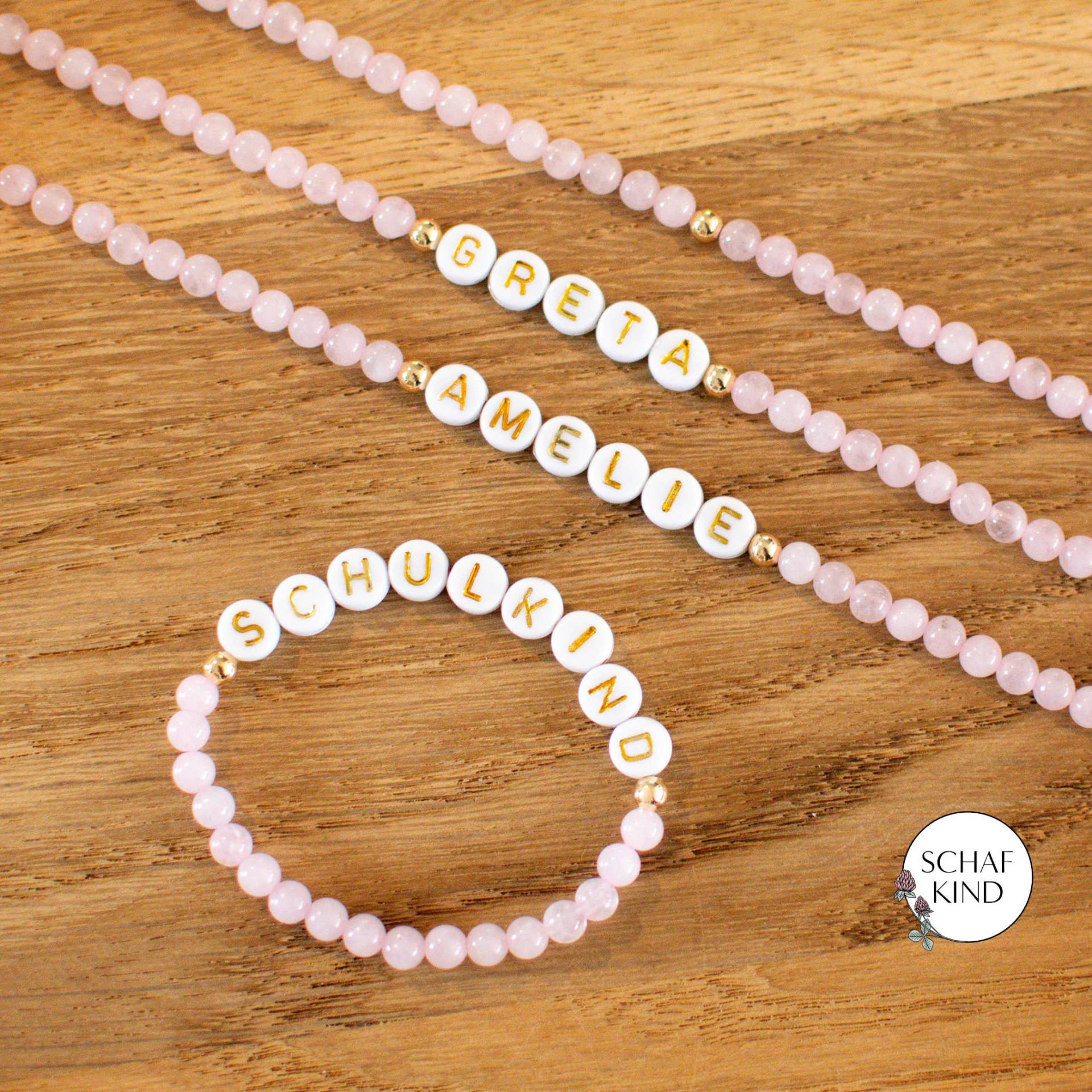 Glücksarmband Aus Rosenquarz-Perlen | Rosa, 4 Mm - Naturstein, Personalisierbar Schulanfang, Geburtstag, Weihnachten, Nikolaus Schafkind Glücksarmband Aus Rosenquarz-Perlen | Rosa, 4 Mm - Naturstein, Personalisierbar Schulanfang, Geburtstag, Weihnachten, Nikolaus Schafkind von SCHAFKIND