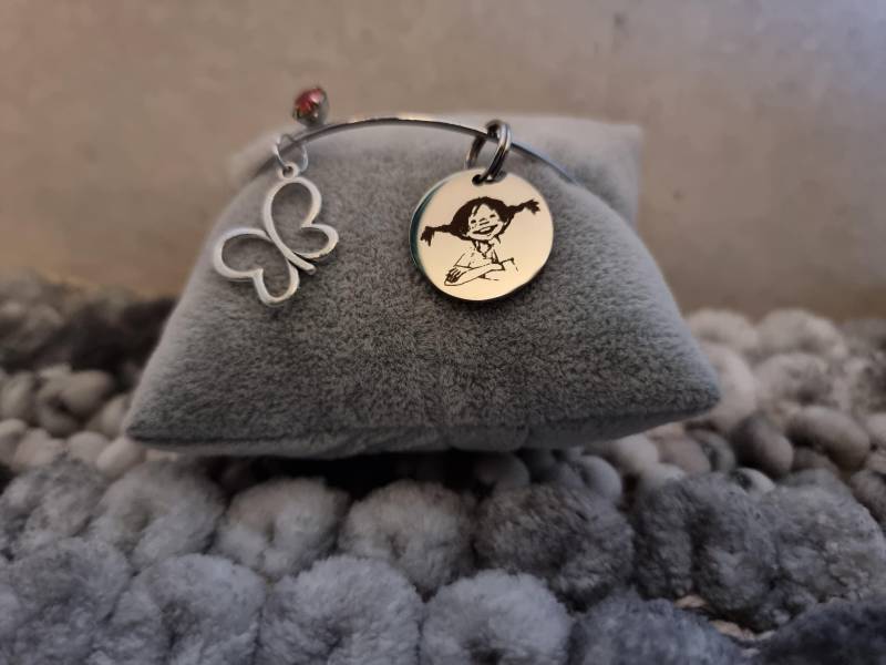 Armreifen Pippi Charm Armschmuck Geschenksidee von SCHAU1MALTreasures