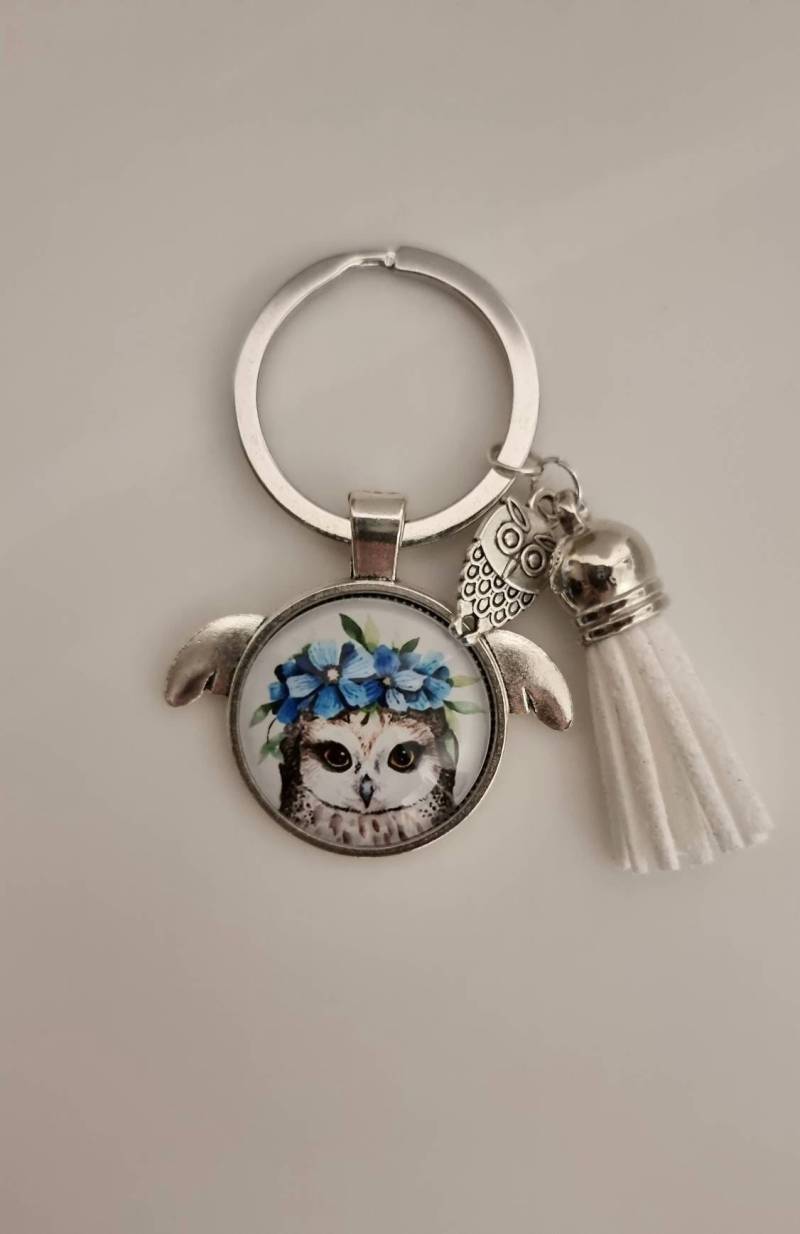 Owl Keyring Keychain Friendship Gift Souvenir Small Mini von SCHAU1MALTreasures