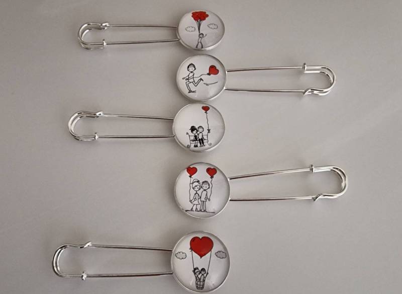 Hochzeit Wedding Anstecknadel Schmucknadel Kilt Pin Pinnadel Tuchnadel Poncho Schalnadel Polterabend Verlobung Geschenk von SCHAU1MALTreasures