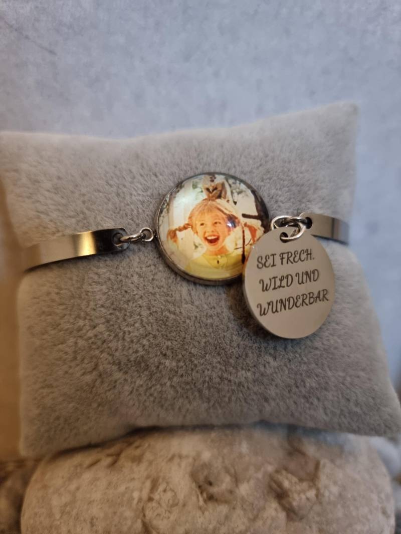 Pippi Armband Armschmuck Charms Zitate Cabochon Schmuck von SCHAU1MALTreasures