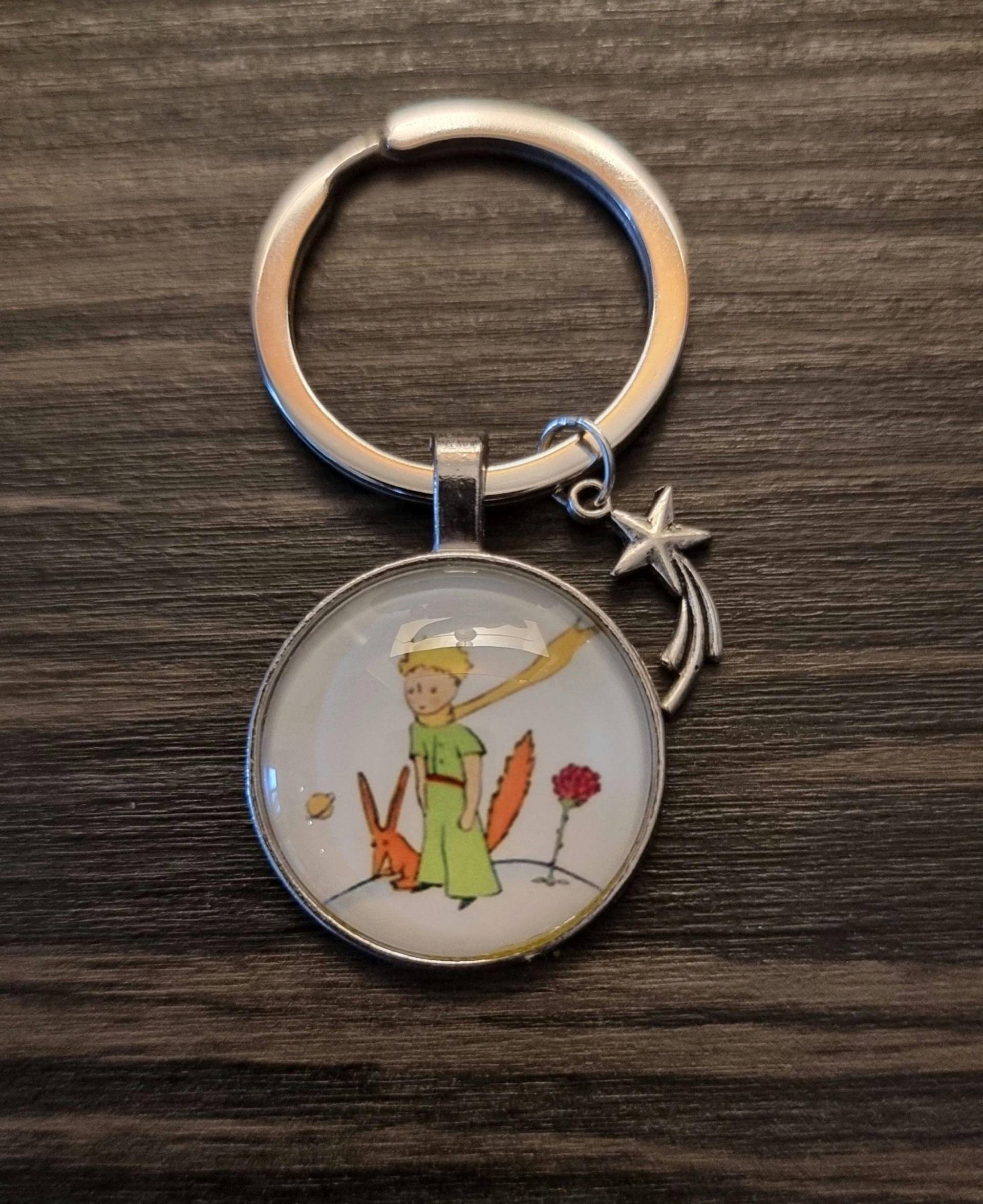 Schlüsselanhänger Cabochon Keyring Kinderparty Geschenk Prinz Kleiner von SCHAU1MALTreasures