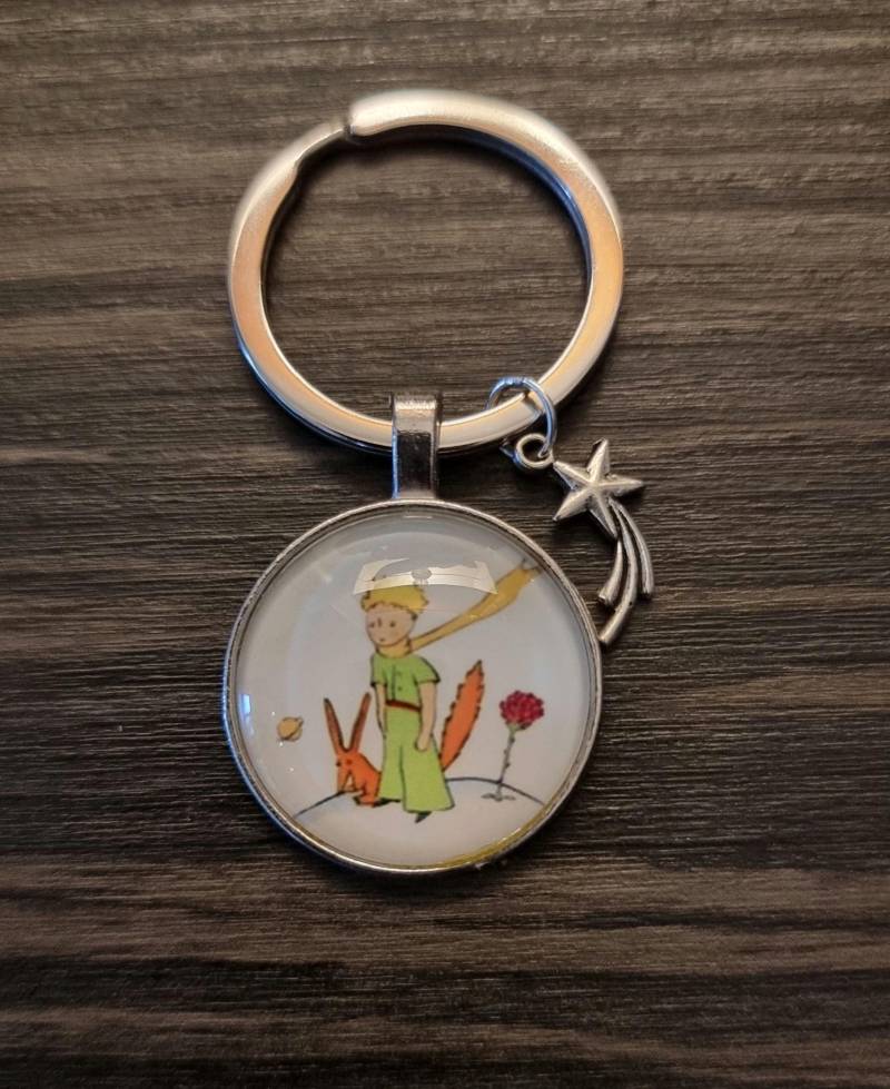 Schlüsselanhänger Cabochon Keyring Kinderparty Geschenk Prinz Kleiner von SCHAU1MALTreasures