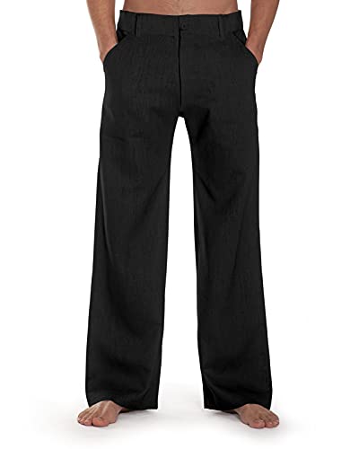 SCHAZAD Approval Leinenhose (M, schwarz) von SCHAZAD