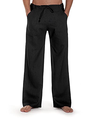 SCHAZAD Leinenhose Essential-Sport (L, schwarz) von SCHAZAD