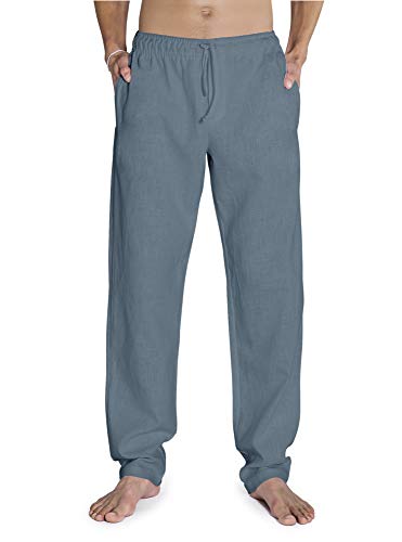 SCHAZAD Leinenhose Chino (L, hellblau (Petrol)) von SCHAZAD