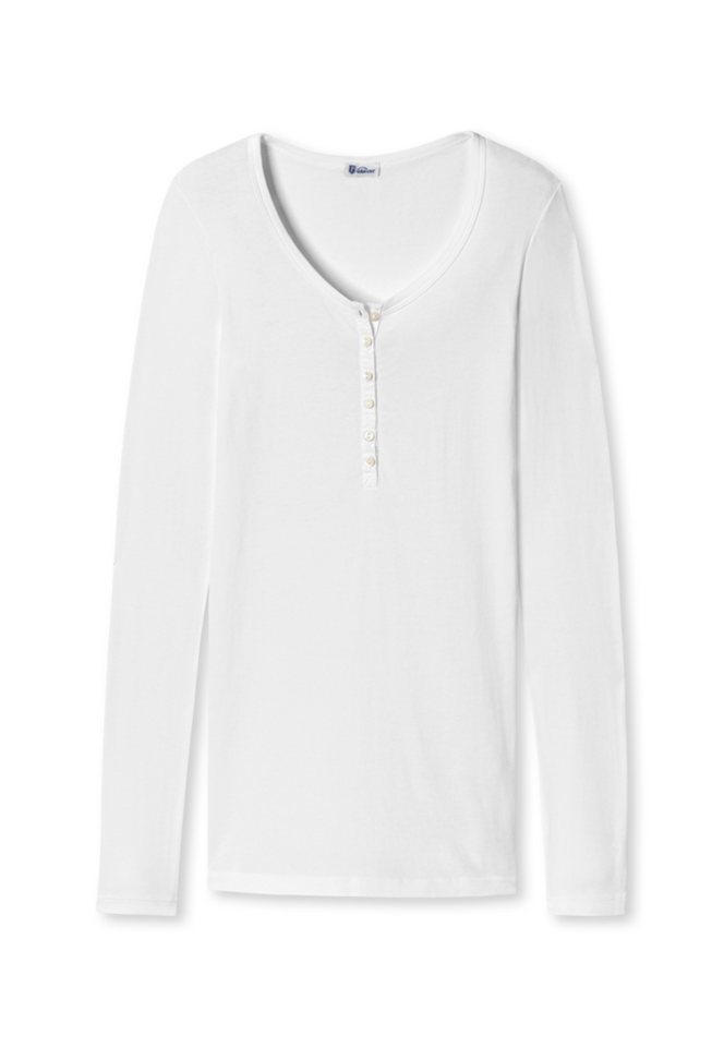 SCHIESSER REVIVAL Unterhemd Berta Button Long Shirt Perlmuttknöpfe von SCHIESSER REVIVAL