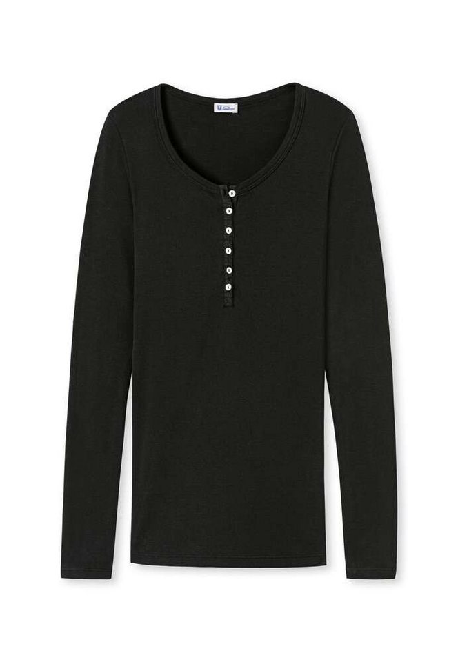 SCHIESSER REVIVAL Unterhemd Berta Button Long softer Feinripp aus Zwirn von SCHIESSER REVIVAL