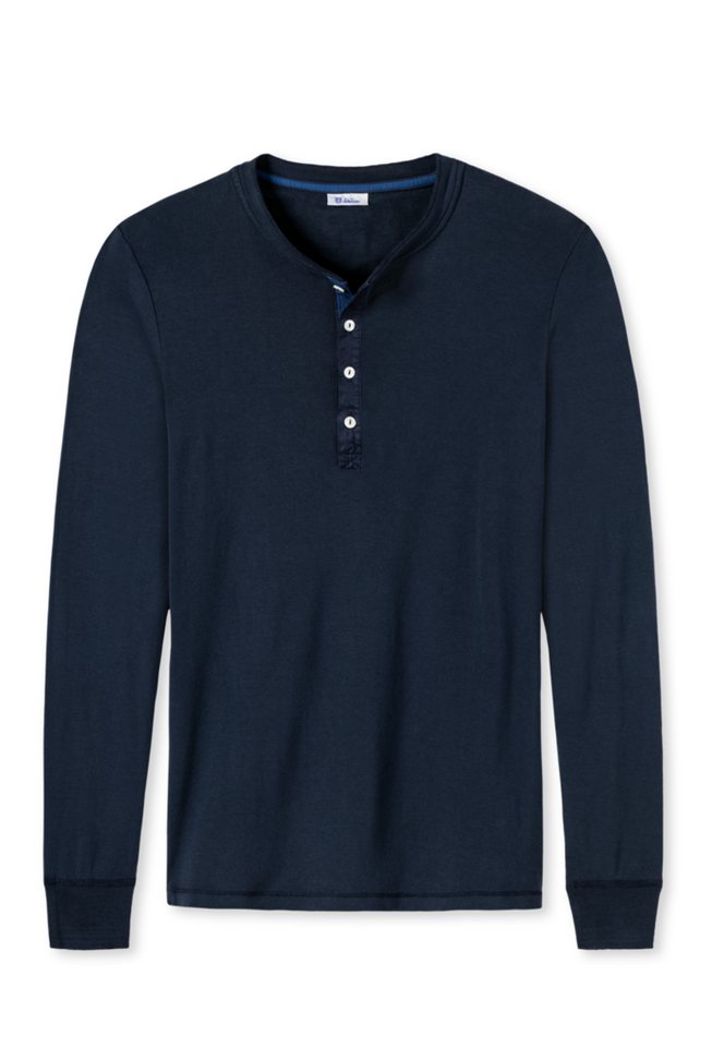 SCHIESSER REVIVAL Unterhemd Karl-Heinz Button Long Shirt Knopfleiste mit Perlmuttknöpfen von SCHIESSER REVIVAL