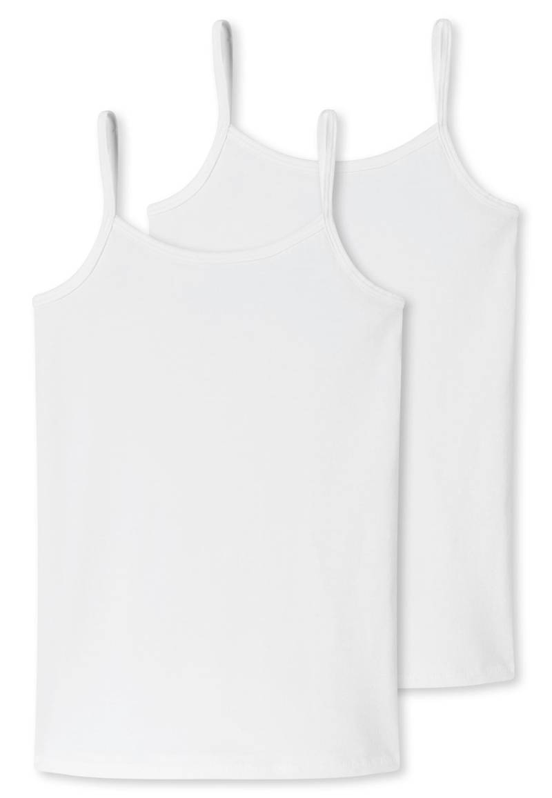 SCHIESSER - 2PACK Spaghetti-Tops weiss - Gr. - 140 von SCHIESSER