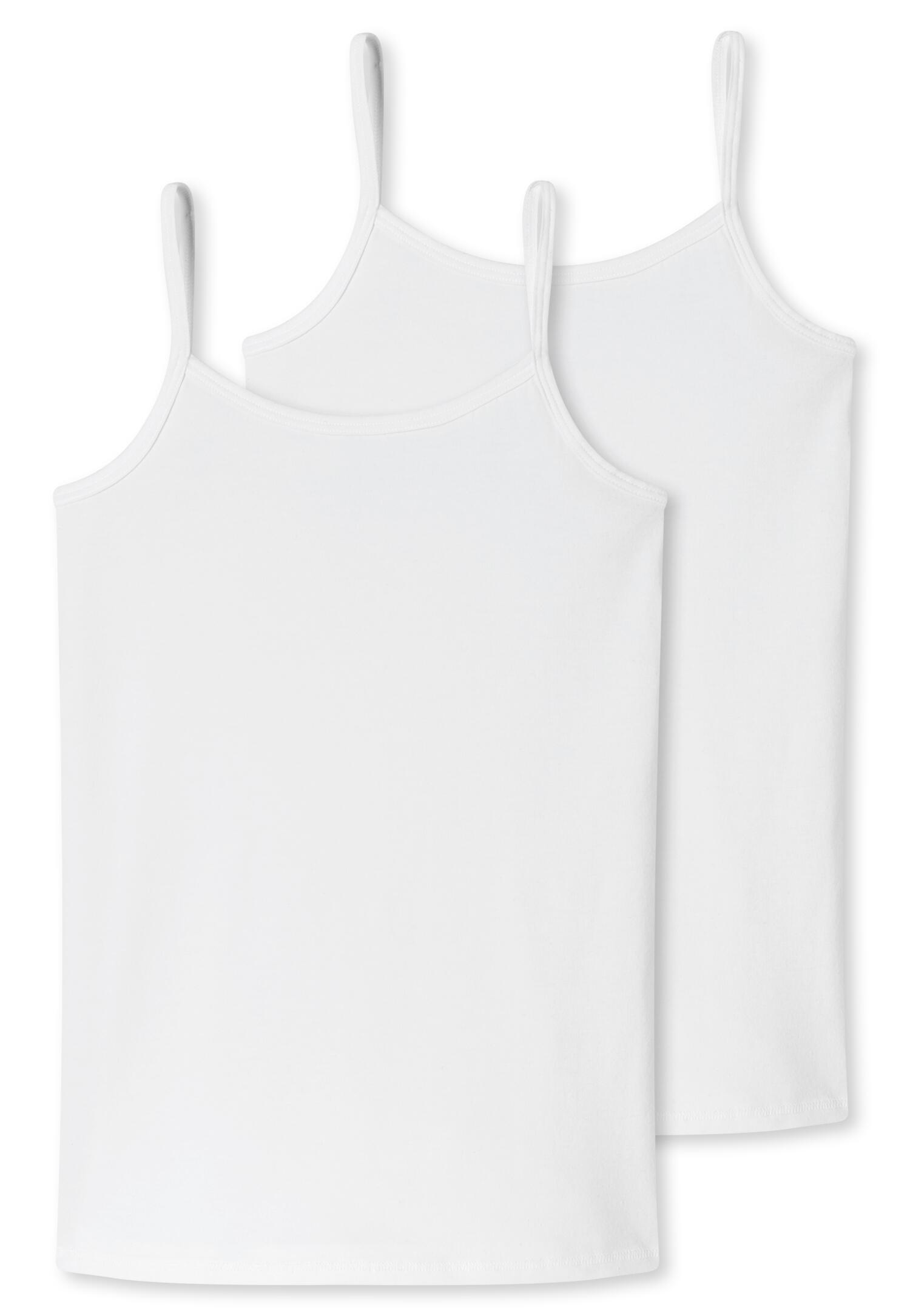 SCHIESSER - 2PACK Spaghetti-Tops weiss - Gr. - 164 von SCHIESSER