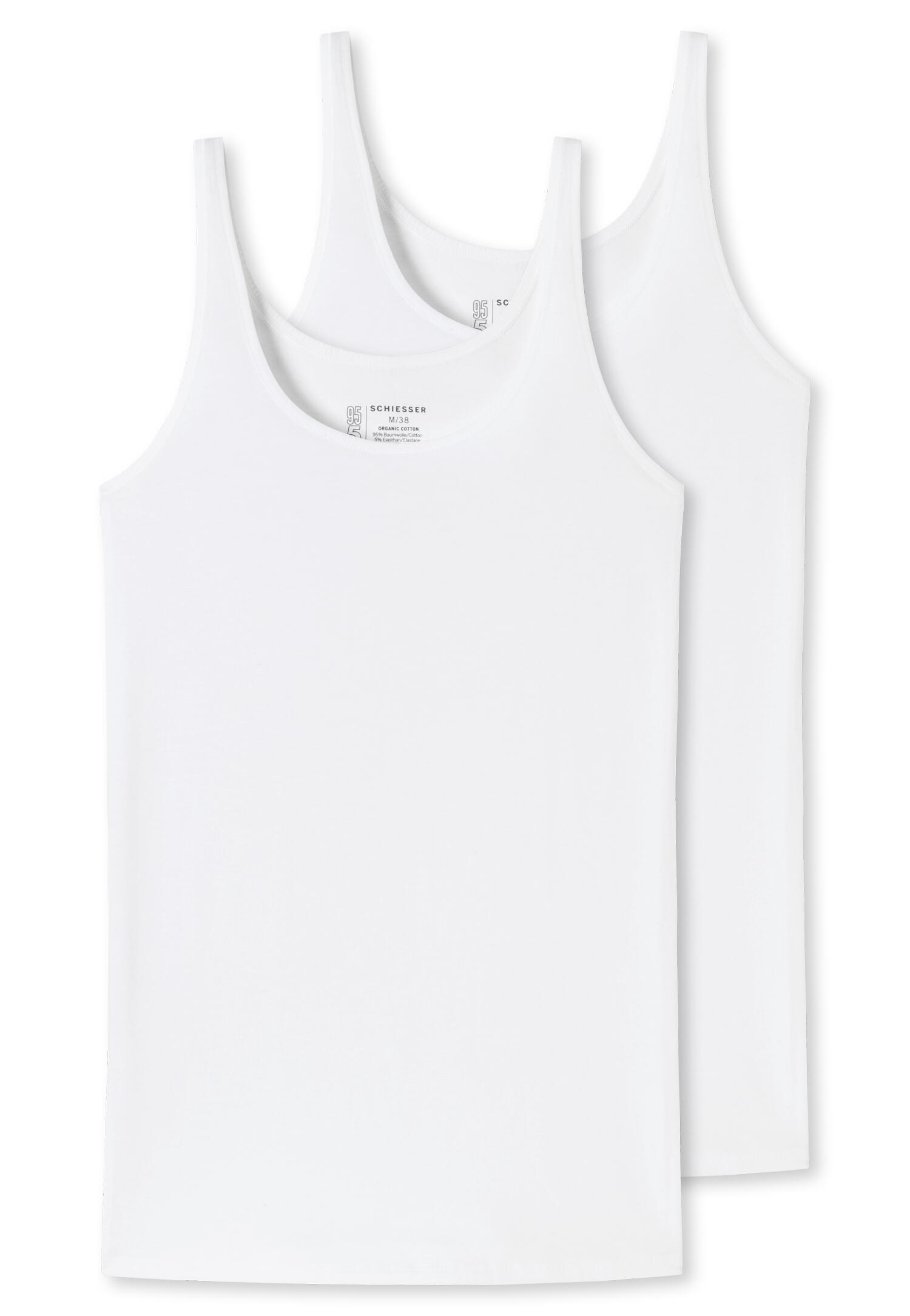 SCHIESSER - 2PACK Trägertop weiss - Gr. - 38 von SCHIESSER
