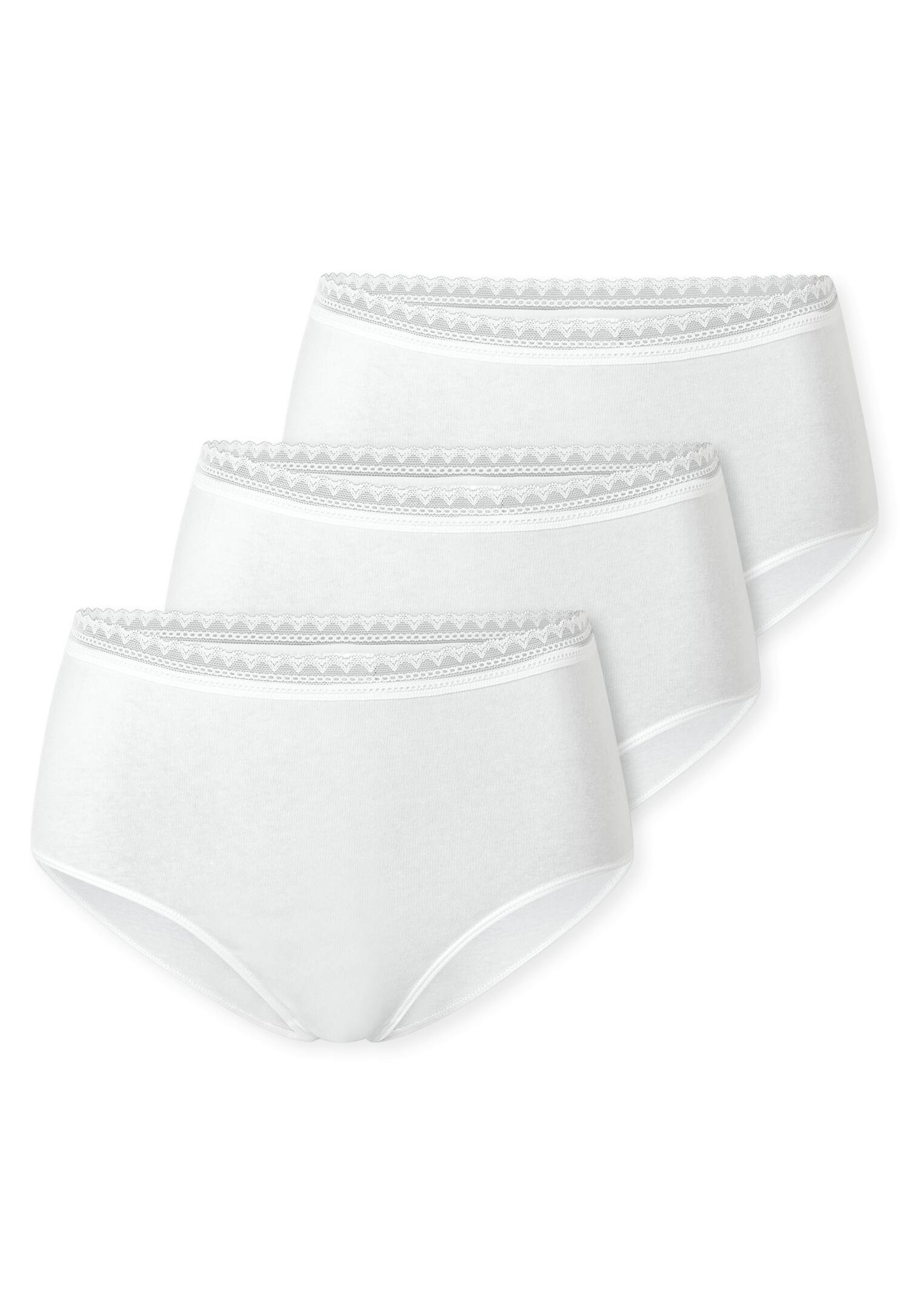 SCHIESSER - 3PACK Midi weiss - Gr. - 48 von SCHIESSER