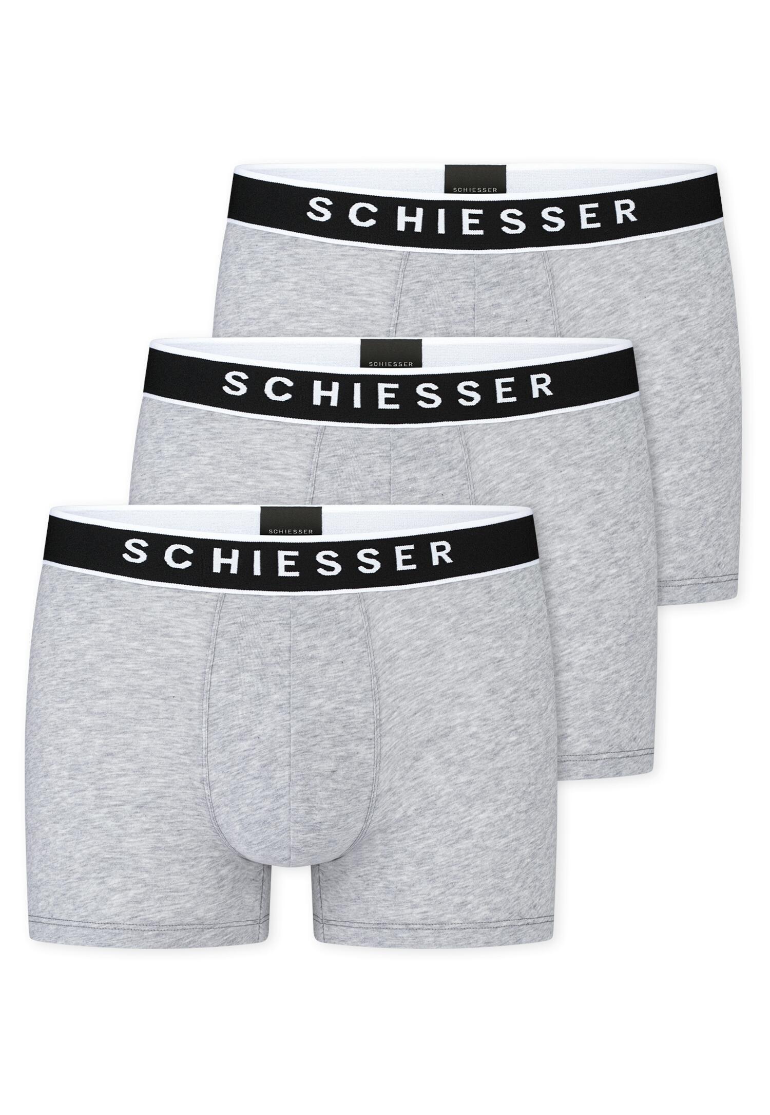 SCHIESSER - 3PACK Shorts grau-mel. - Gr. - 6 von SCHIESSER