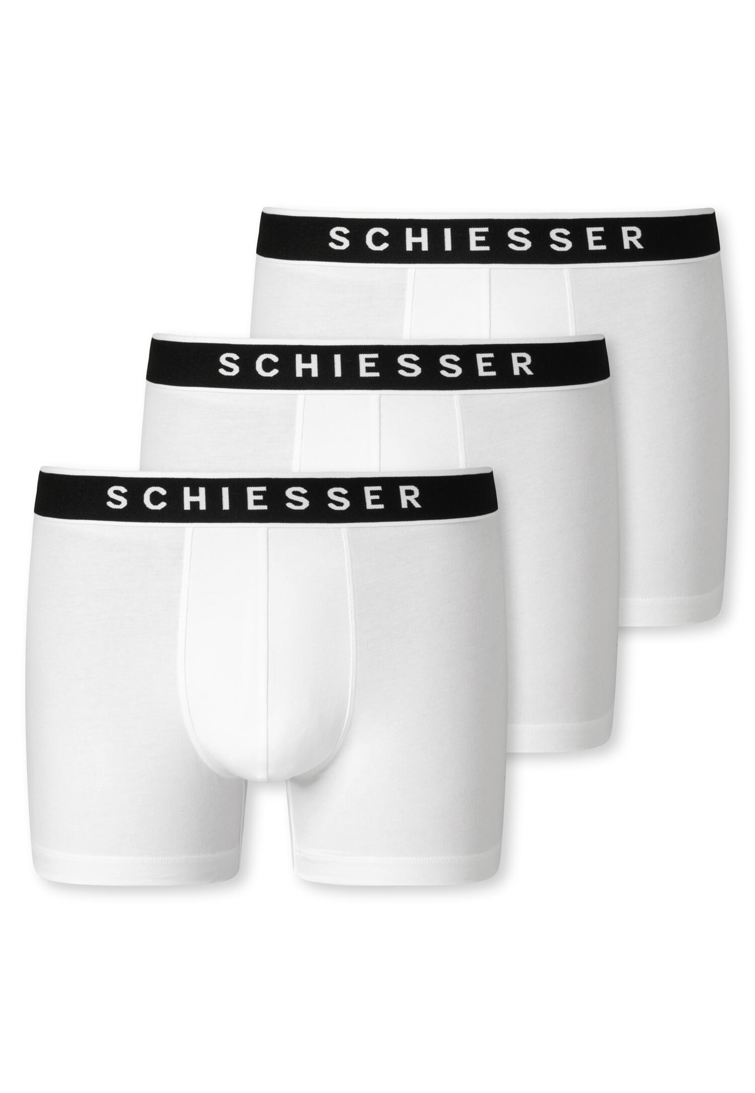 SCHIESSER - 3PACK Shorts weiss - Gr. - 5 von SCHIESSER