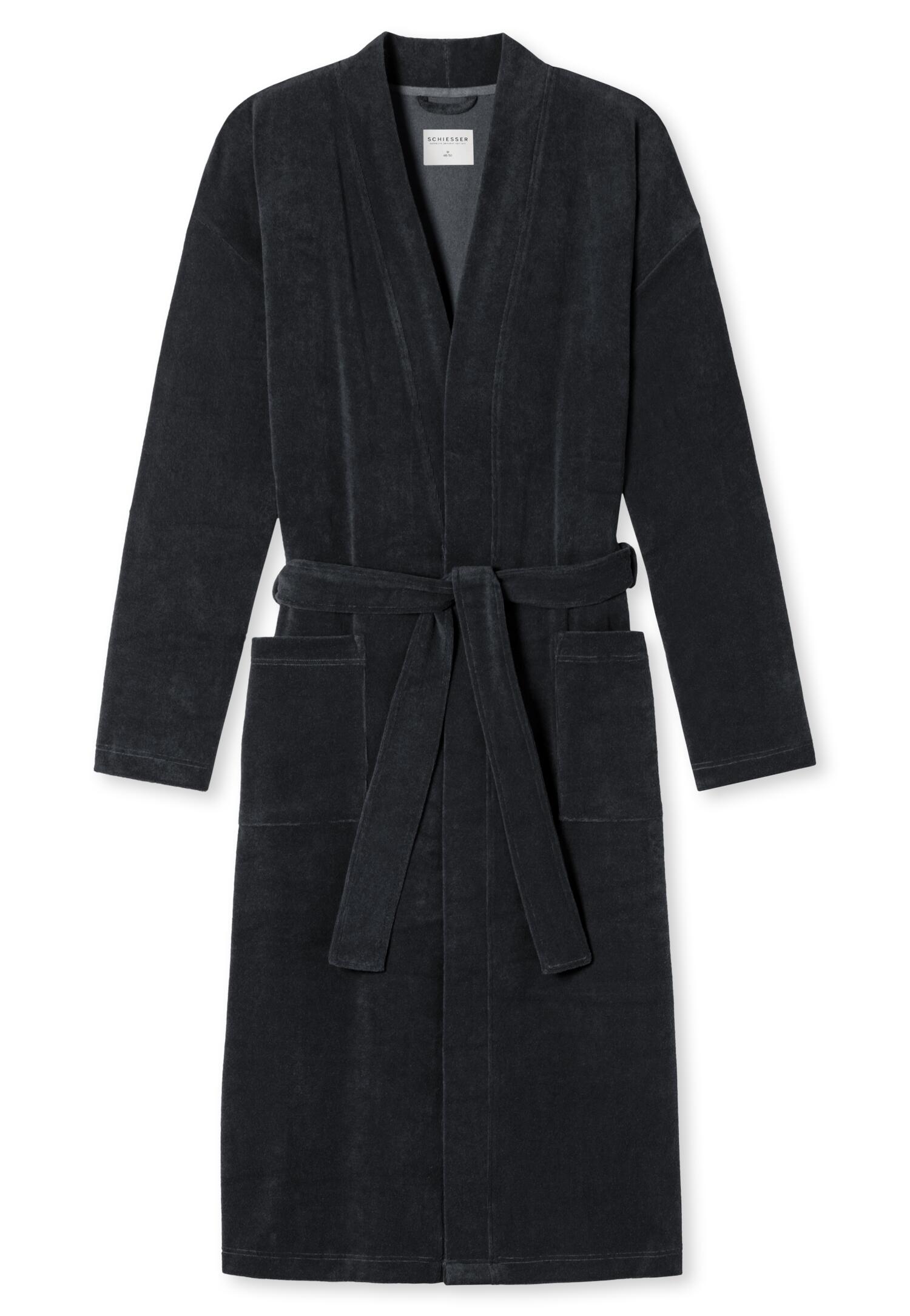 SCHIESSER - Bademantel anthrazit - Gr. - M von SCHIESSER