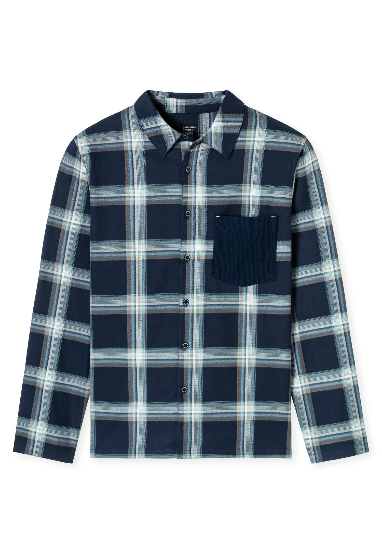 SCHIESSER - Hemd langarm nachtblau - Gr. - 48 von SCHIESSER