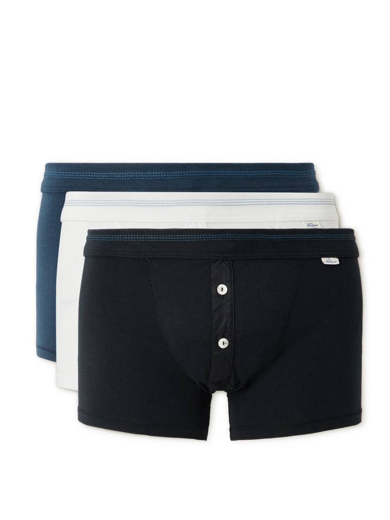 SCHIESSER - Karl Heinz Three-Pack Cotton-Jersey Boxer Briefs - Men - Multi - M von SCHIESSER