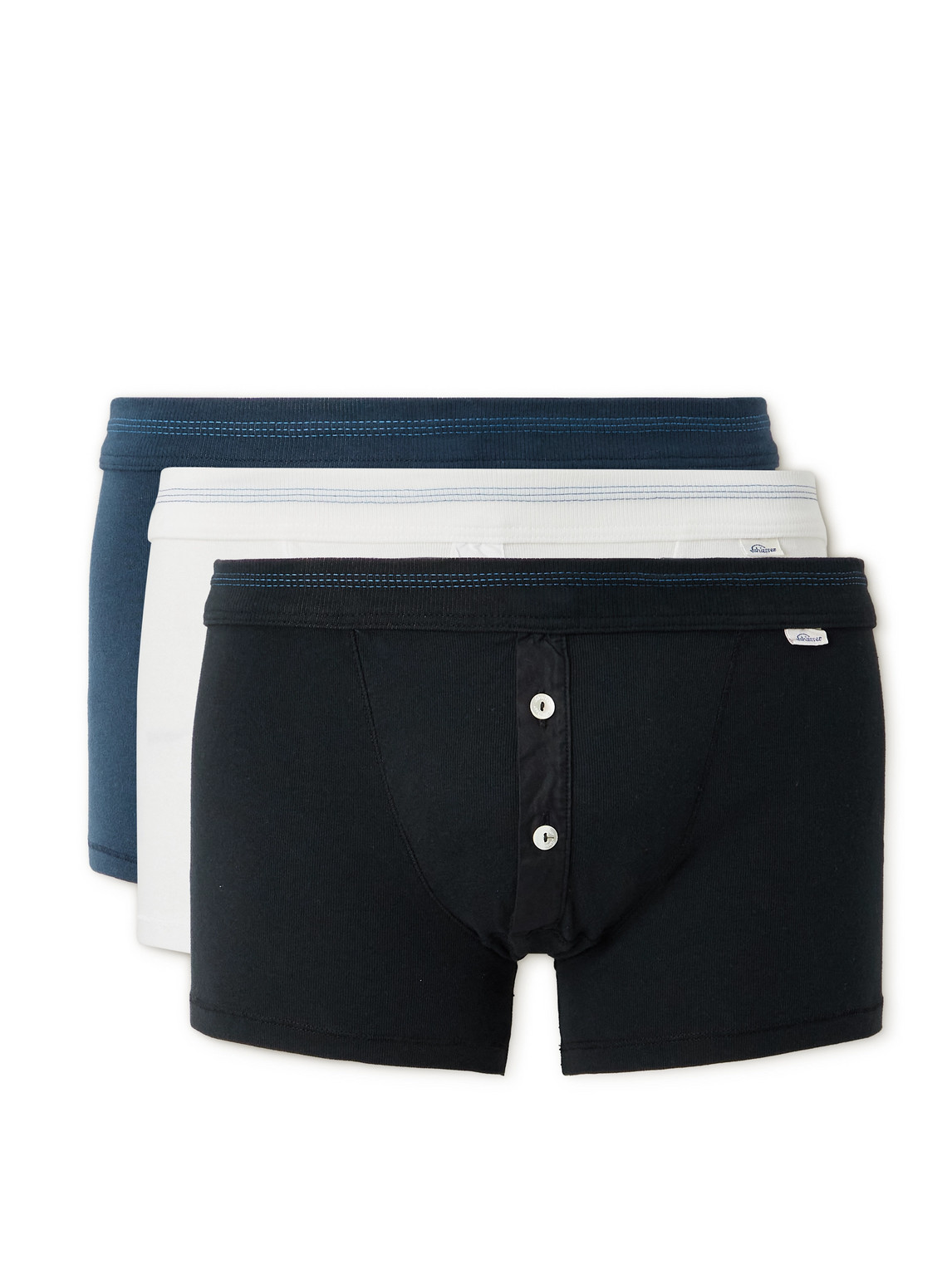 SCHIESSER - Karl Heinz Three-Pack Cotton-Jersey Boxer Briefs - Men - Multi - XXL von SCHIESSER