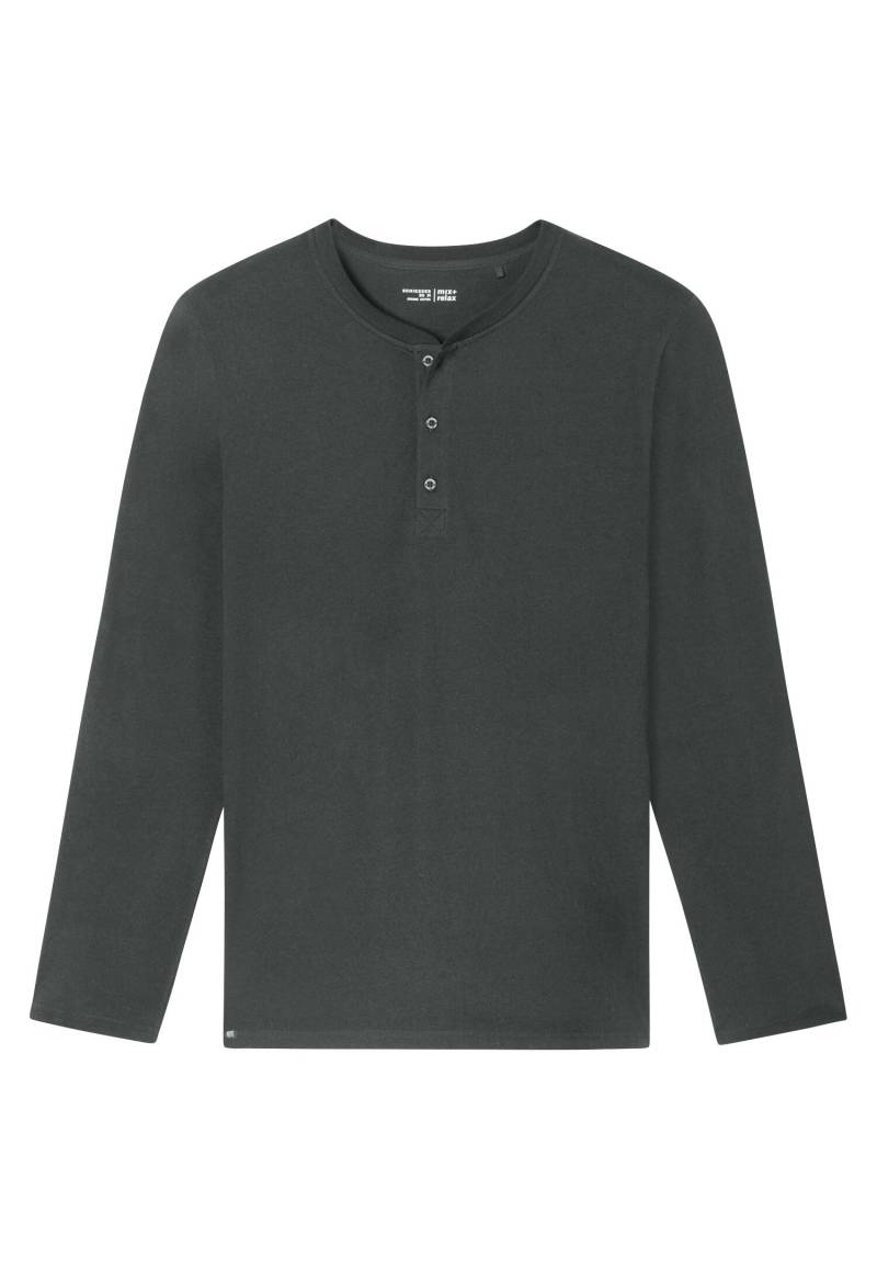 SCHIESSER - Langarmshirt Knopfleiste dunkelgrün - Gr. - 52 von SCHIESSER