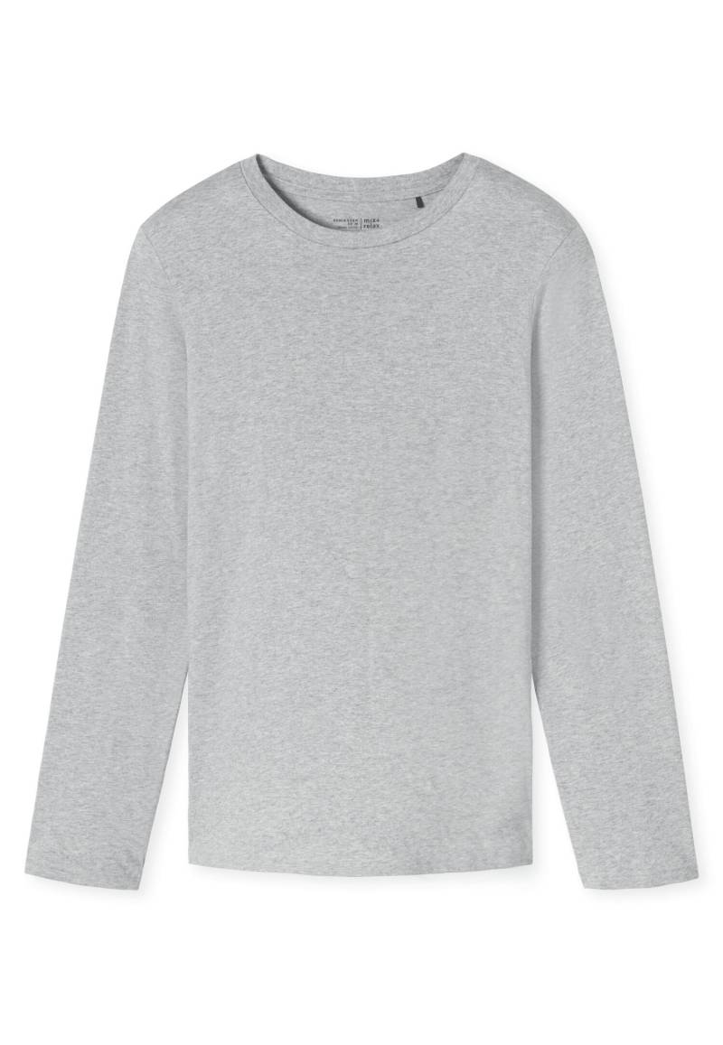 SCHIESSER - Langarmshirt Rundhals grau-mel. - Gr. - 52 von SCHIESSER