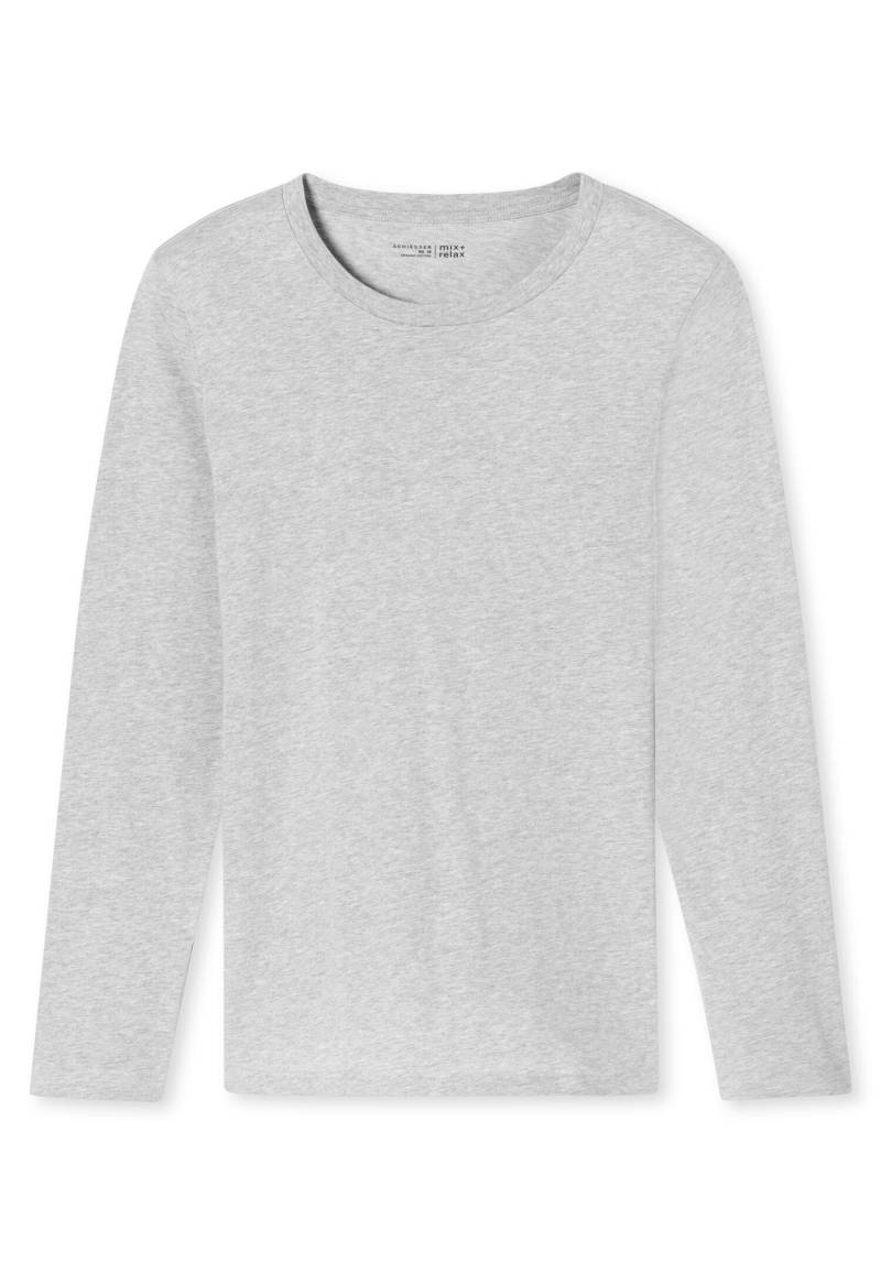 SCHIESSER - Langarmshirt Rundhals grau-mel. - Gr. - 58 von SCHIESSER