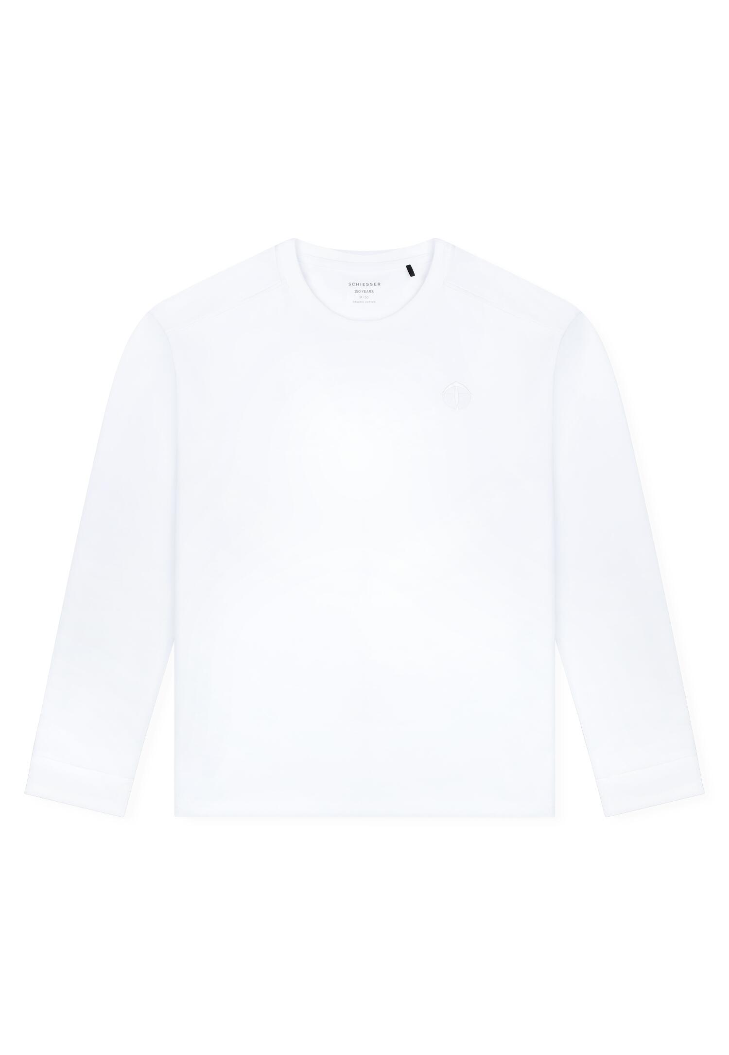 SCHIESSER - Langarmshirt Rundhals weiss - Gr. - 56 von SCHIESSER