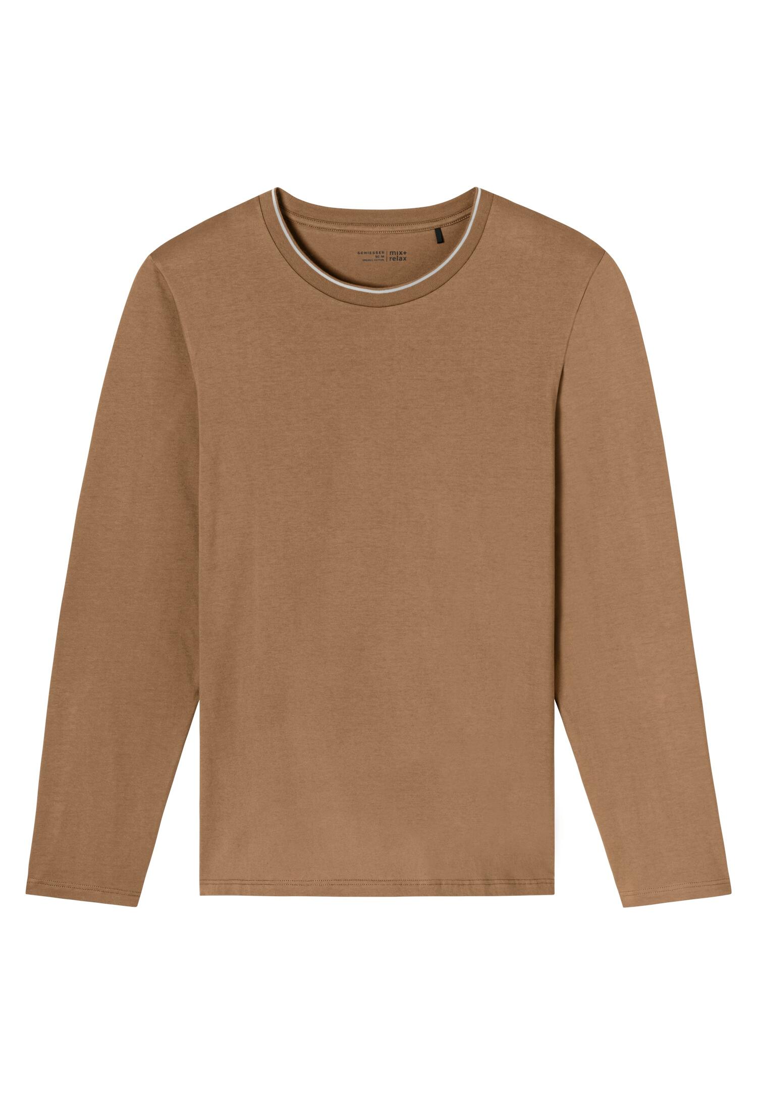 SCHIESSER - Langarmshirt Rundhals whisky - Gr. - 48 von SCHIESSER