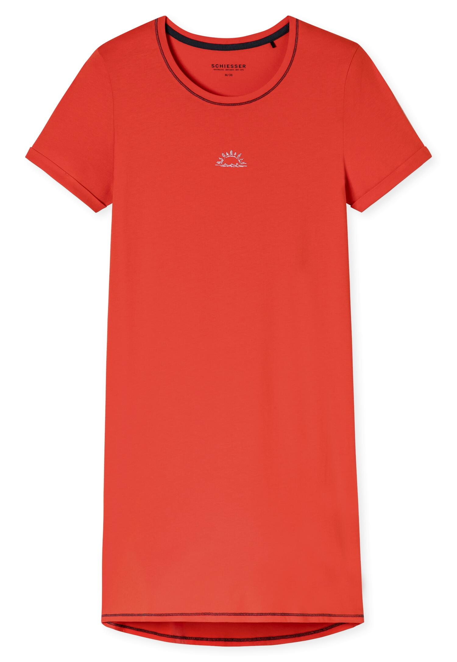 SCHIESSER - Nachthemd kurzarm, 90 cm hellrot - Gr. - 36 von SCHIESSER