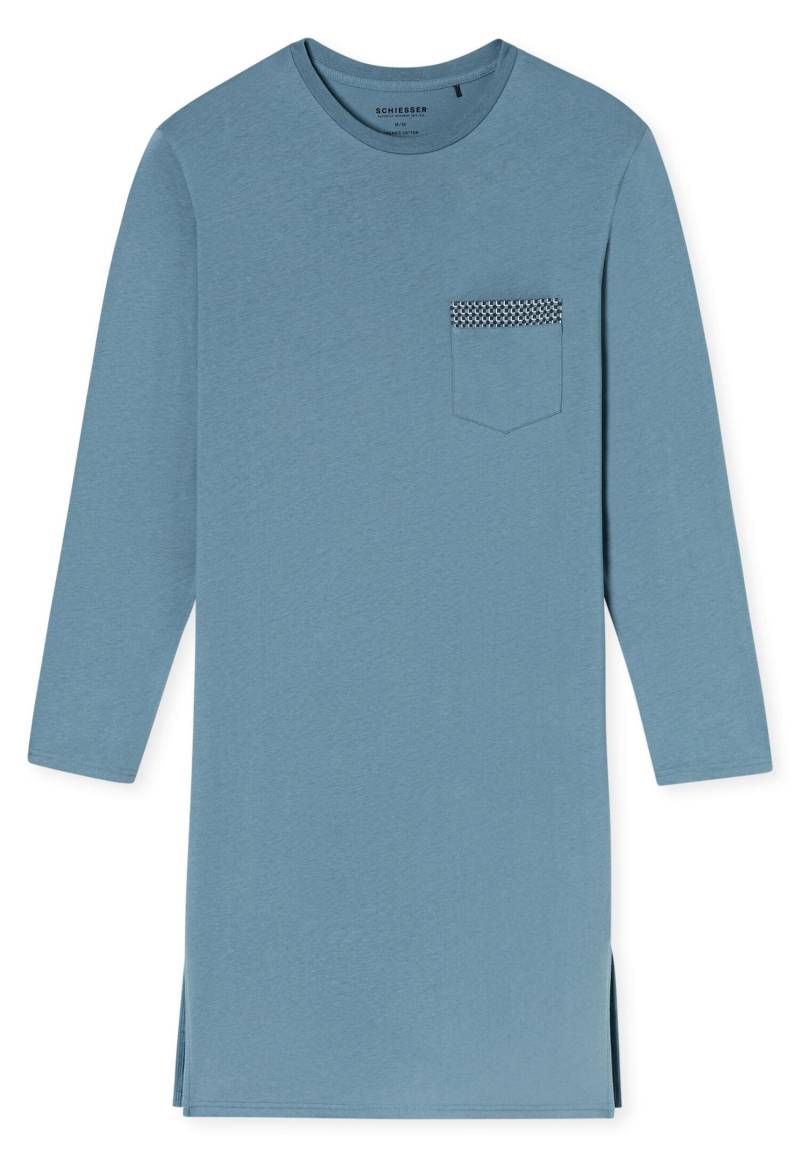 SCHIESSER - Nachthemd lang graphit - Gr. - 62 von SCHIESSER